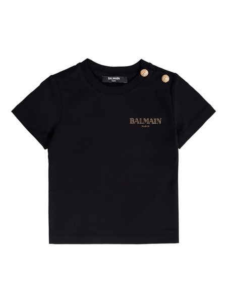  Balmain Kids Logo-embellished T-shirt - Black 
