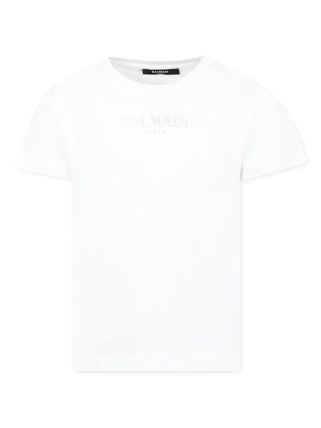  Balmain Kids Logo-embellished T-shirt - White 