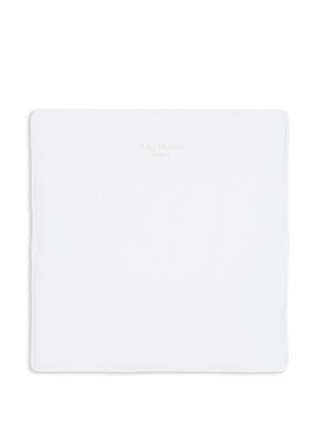  Balmain Kids Logo-embroidered Blanket - Neutrals 