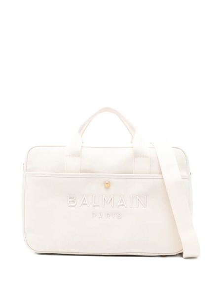  Balmain Kids Logo-embroidered Changing Bag - Neutrals 