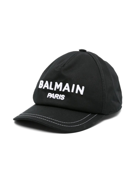  Balmain Kids Logo-embroidered Cotton Cap - Black 