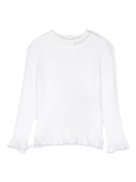  Balmain Kids Logo-embroidered Jumper - White 