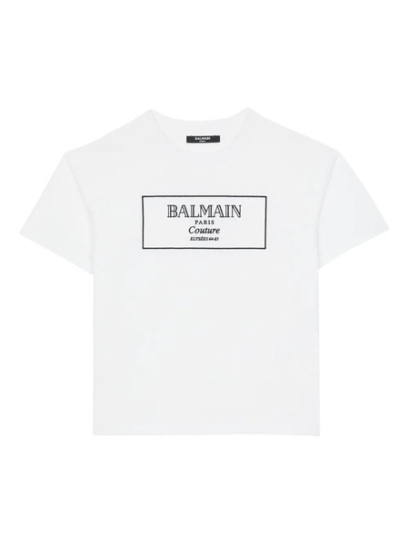  Balmain Kids Logo-embroidered T-shirt - White 