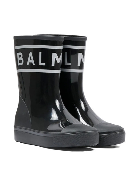  Balmain Kids Logo-motif Rain Boots - Black 