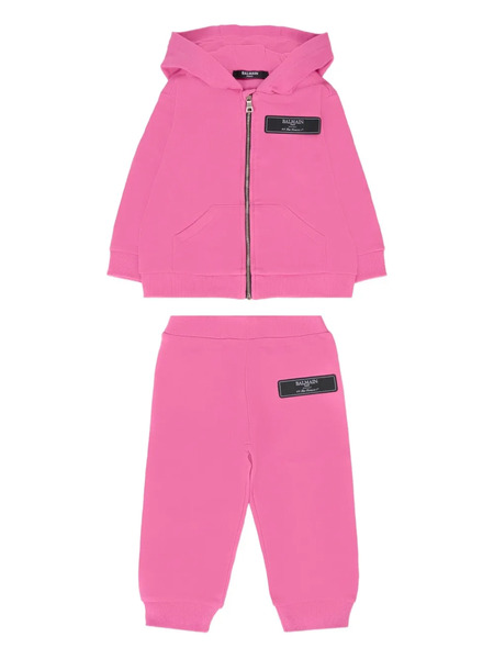  Balmain Kids Logo-patch Tracksuit - Pink 
