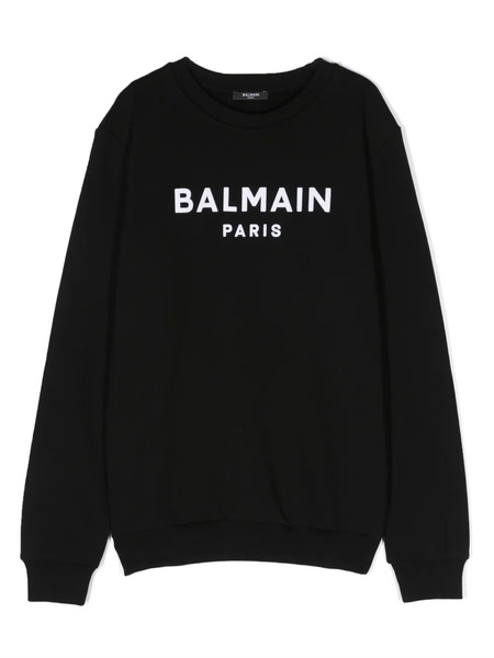  Balmain Kids Logo-print Cotton Sweatshirt - Black 
