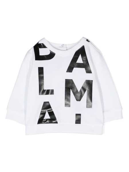  Balmain Kids Logo-print Cotton Sweatshirt - White 