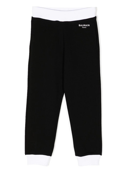  Balmain Kids Logo-print Cotton Track Pants - Black 