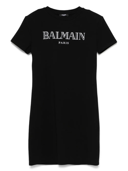  Balmain Kids Logo-print Dress - Black 