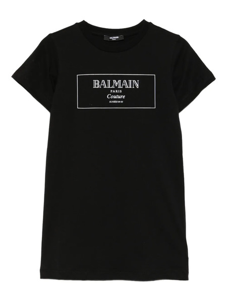 Balmain Kids Logo-print Dress - Black 