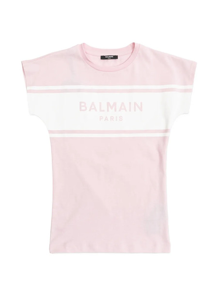  Balmain Kids Logo-print Dress - Pink 