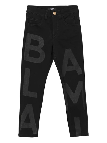  Balmain Kids Logo-print Jeans - Black 