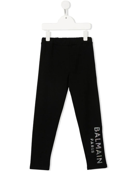  Balmain Kids Logo-print Leggings - Black 