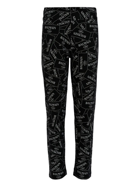  Balmain Kids Logo-print Leggings - Black 