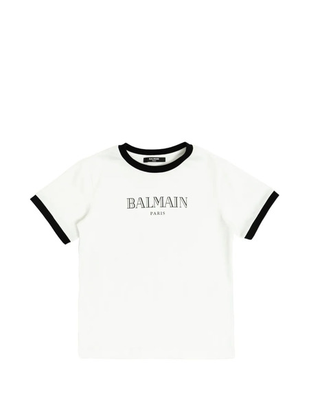  Balmain Kids Logo-print Short-sleeve Top - White 