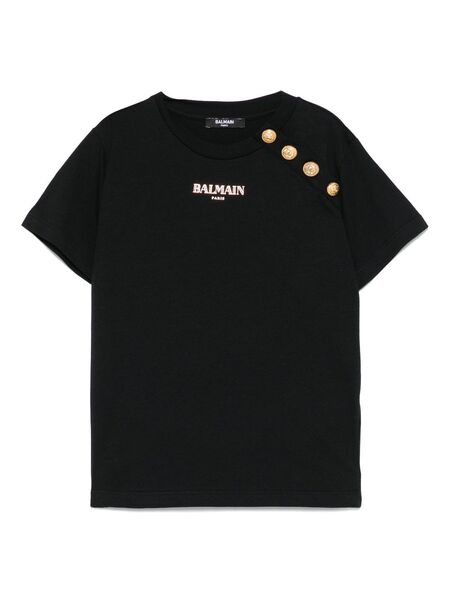 Balmain Kids Logo-print T-shirt - Black 