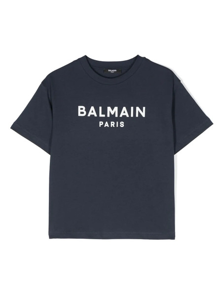  Balmain Kids Logo-print T-shirt - Blue 