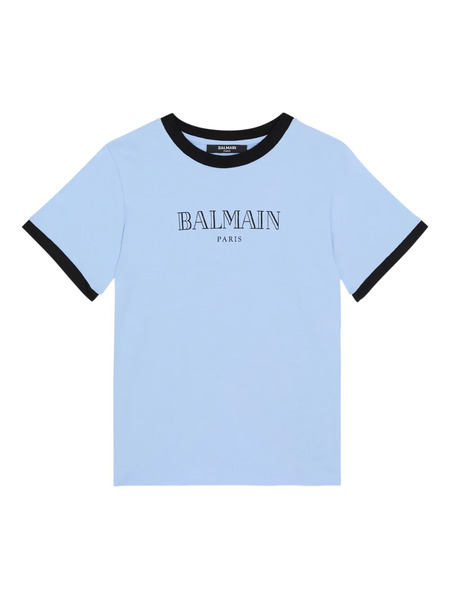  Balmain Kids Logo-print T-shirt - Blue 