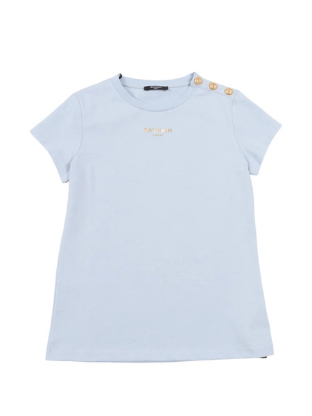  Balmain Kids Logo-print T-shirt - Blue 