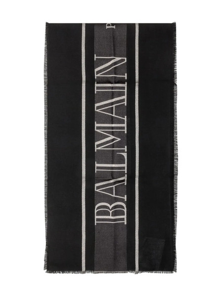  Balmain Kids Logo Scarf - Black 