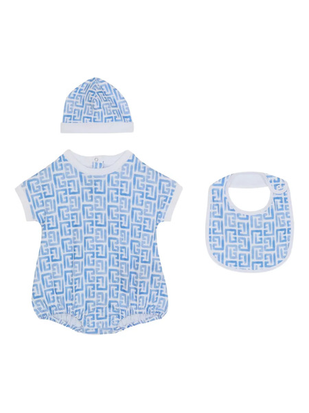  Balmain Kids Monogram Babygrow (set Of Three) - White 