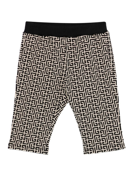  Balmain Kids Monogram-pattern Trousers - Neutrals 