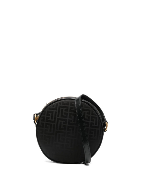  Balmain Kids Monogram Round-shape Shoulder Bag - Black 