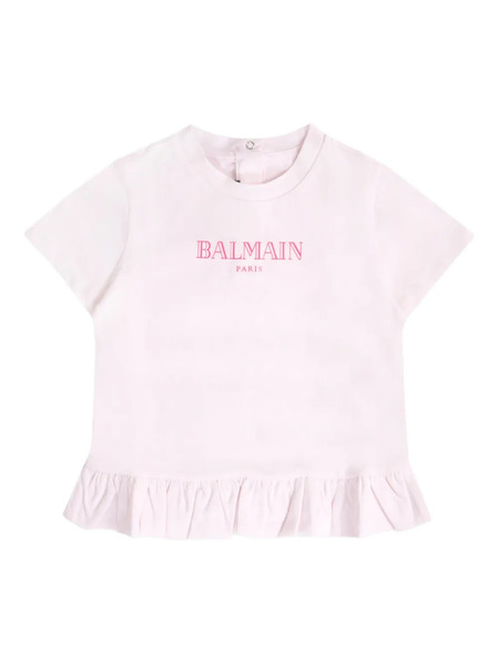  Balmain Kids Organic Cotton T-shirt - Pink 