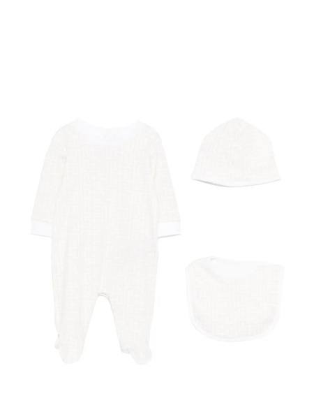  Balmain Kids Patterned Babygrow Set (set Of Three) - Neutrals 