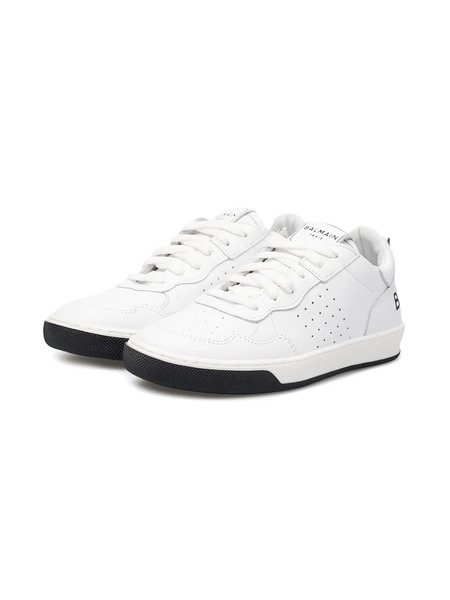  Balmain Kids Perforated Sneakers - White 