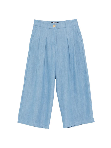  Balmain Kids Pleated Trousers - Blue 