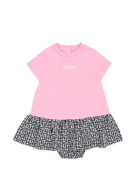  Balmain Kids Ruffled Dress Set - Pink 