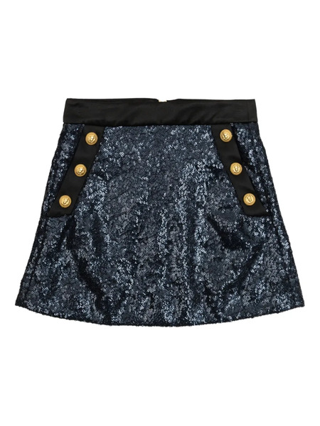  Balmain Kids Sequin-embellished Skirt - Black 