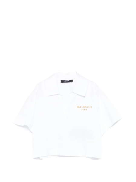  Balmain Kids Short-sleeve Polo Top - White 