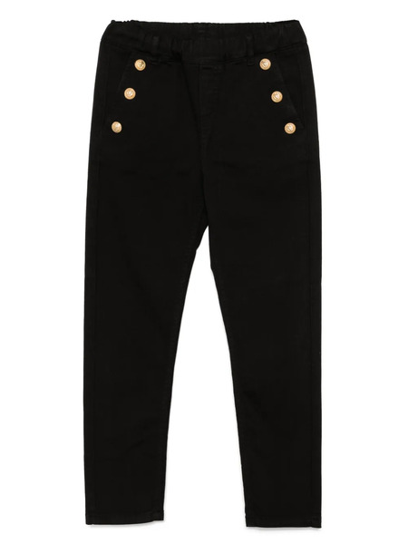  Balmain Kids Straight Trousers - Black 