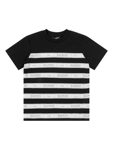  Balmain Kids Stripe Top - Black 