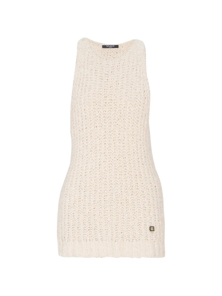  Balmain Logo-detail Vest - Neutrals 