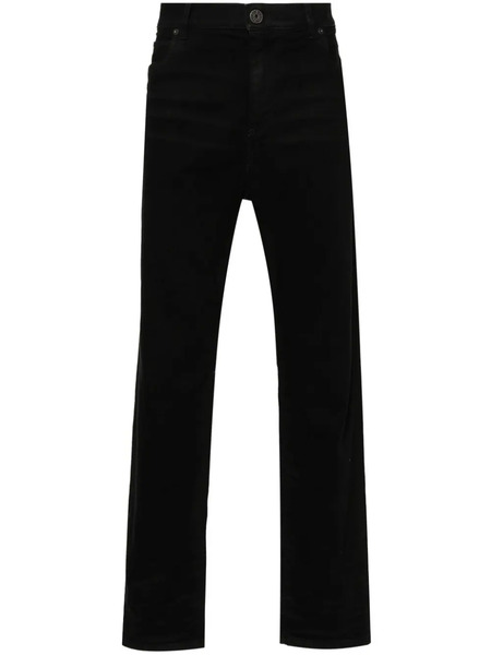  Balmain Logo-embroidered Straight-leg Jeans - Black 