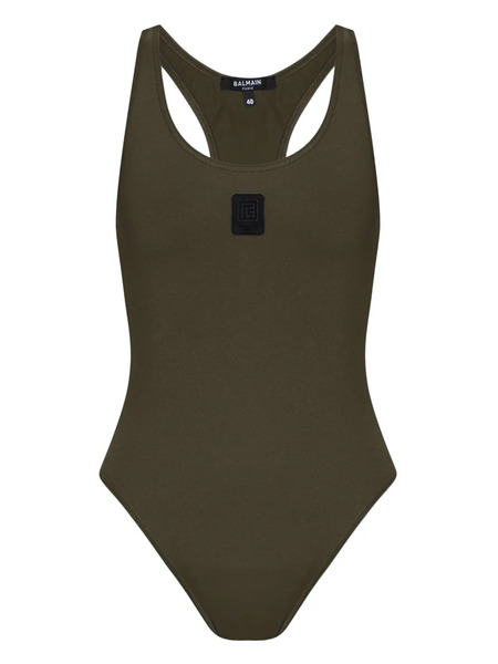  Balmain Logo Patch One-piece - Green 