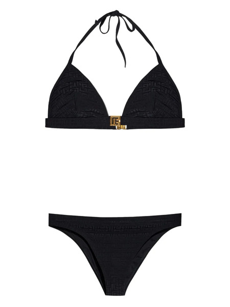  Balmain Logo Plaque Bikini - Black 
