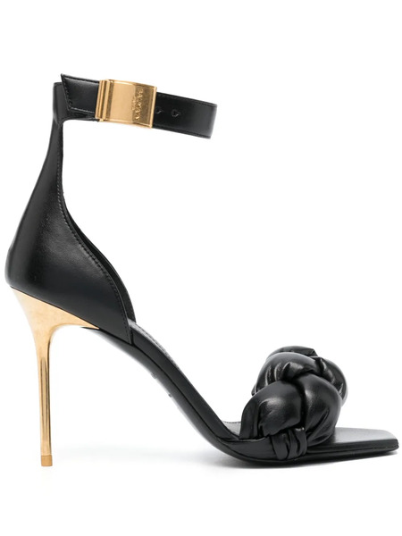  Balmain Logo-plaque Open-toe Sandals - Black 