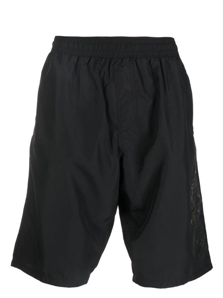  Balmain Logo-print Swim Shorts - Black 