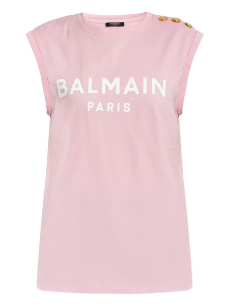  Balmain Logo-print Tank Top - Pink 