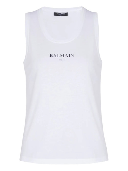  Balmain Logo-print Tank Top - White 