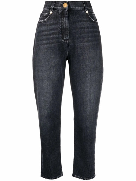  Balmain Low-rise Boyfriend Jeans - Black 