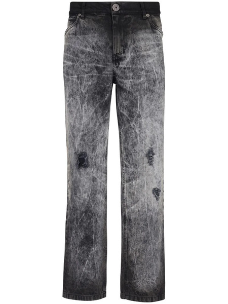  Balmain Mid-rise Straight-leg Jeans - Black 