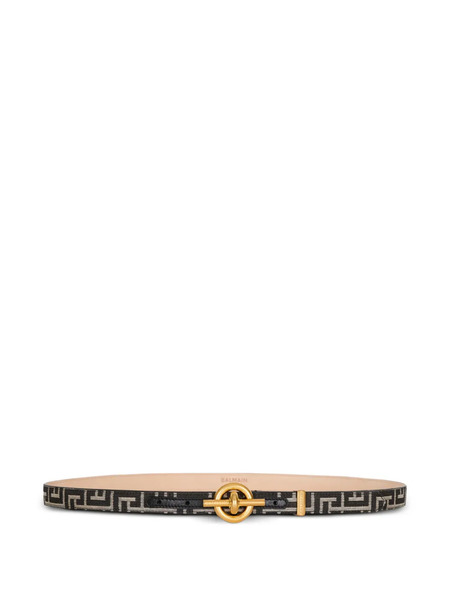  Balmain Monogram-jacquard Belt - Black 