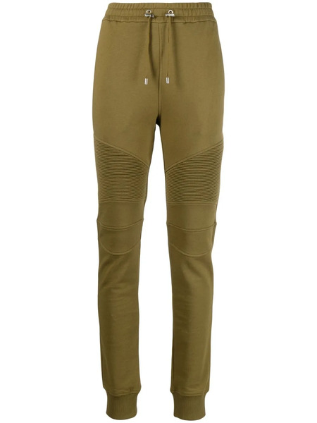  Balmain Panelled Slim-cut Track Pants - Green 