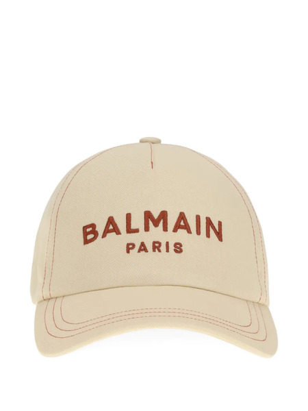  Balmain Paris Embroidered Cap - Neutrals 