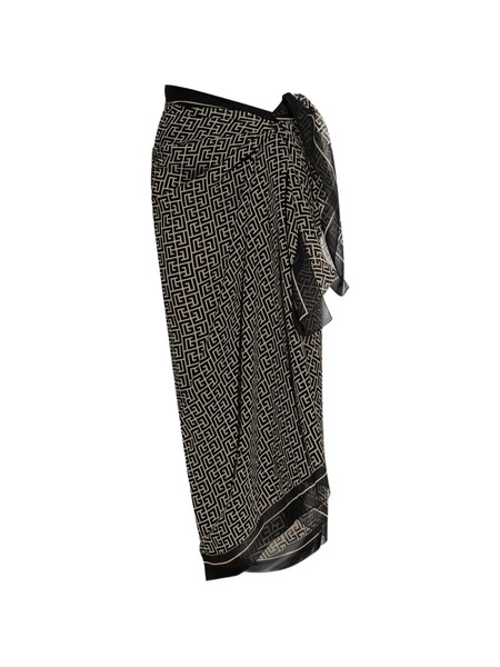  Balmain Patterned Pareo - Black 
